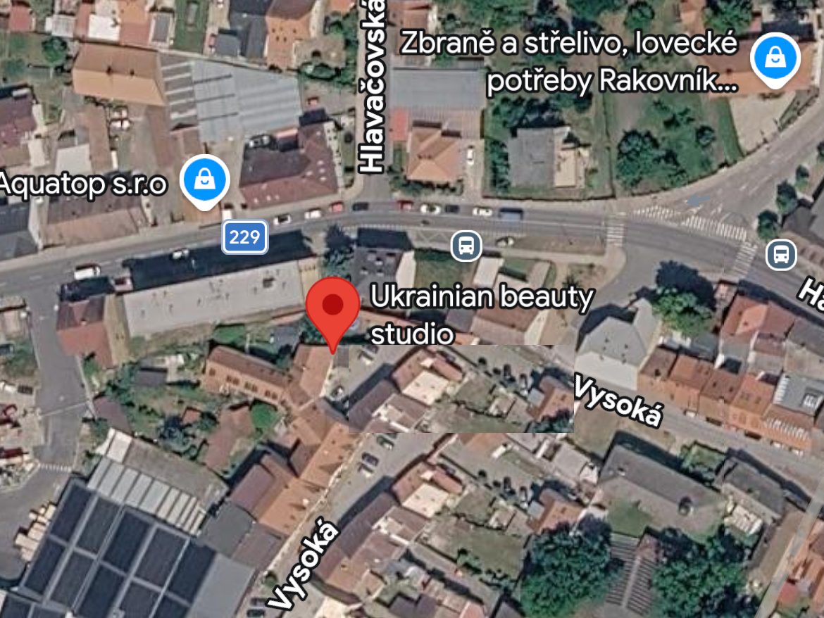 Mapa – Ukrainian Beauty Studio, Vysoká 245, Rakovník